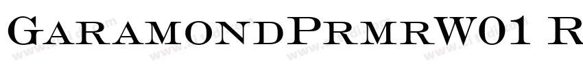 GaramondPrmrW01 Roma字体转换